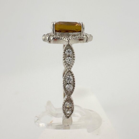 Pretty and Petite Antique Style Lab Created Sultanite Ring Size 8 - Picture 7 of 16